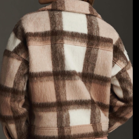 SOLD // GREYLIN KNIT PLAID CROPPED JACKET - Picture 4 of 5